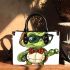 Cute cartoon turtle wearing glasses small handbag