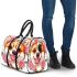 Cute corgi puppy with pink roses in her hair and butterflies 3d travel bag