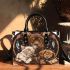 Cute dogs and cats with dream catcher drink coffee small handbag