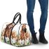 Cute golden retriever dog with easter eggs 3d travel bag