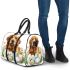 Cute golden retriever with easter eggs 3d travel bag