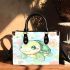 Cute kawaii turtle surrounded by bubbles small handbag