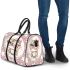 Cute pink and white polka dot background with stars 3d travel bag