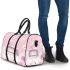 Cute pink owl sitting on top of the car 3d travel bag
