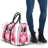 Cute pink owl with big eyes 3d travel bag