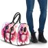 Cute pink owl with big eyes 3d travel bag