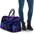 Dragonflies in neon blue and purple colors 3d travel bag