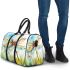 Dragonfly is flying over the grass 3d travel bag