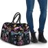 Dragonfly with flowers 3d travel bag