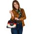 Dreamy cat with colorful balloons shoulder handbag