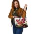 Enchanted butterfly castle leather tote bag