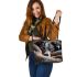 Endearing Images of Adorable Dogs 4 Leather Tote Bag