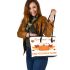 Forever On Thanksgiving Day The Heart Will Find The Pathway Home Leather Tote Bag