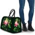 Frog jumping on a pink lotus flower 3d travel bag