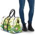 Frog sitting on a lily pad smiling with a butterfly and dragonfly 3d travel bag