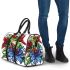 Frog sitting on lily flower 3d travel bag