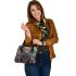 Frog with big eyes symmetrical face shoulder handbag