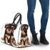 Frontal picture of a cute yorkshire terrier puppy 3d travel bag