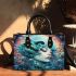 Ghostly Scream in Blue Small Handbag