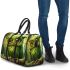 Green owl cartoon 3d travel bag