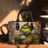 Grinchy drink coffee smile and dream catcher small handbag