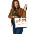 happy thanksgiving Leather Tote Bag