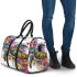 Happy turtle with colorful mandala patterns 3d travel bag