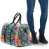 Happy turtle with colorful mandala patterns 3d travel bag