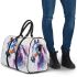 Horse watercolor realistic details 3d travel bag