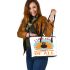 I love fall most of all Leather Tote Bag