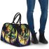 Illustration of a psychedelic frog on the moon 3d travel bag