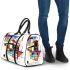 Incorporating geometric shapes and contrasting colors 3d travel bag