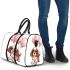 King charles spaniel dog holding pink balloons 3d travel bag