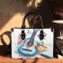 music note and guitar and pop music 1980s Small handbag