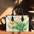 Musical notes and tulips and green leaves 3 Small handbag
