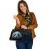 Panda portrait colorful watercolor shoulder handbag