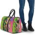 Pink and green tree frog on the edge 3d travel bag