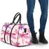 Pink dragonfly pattern vibrant watercolor 3d travel bag