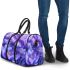 Purple crocuses with purple butterflies 3d travel bag