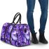Purple crocuses with purple butterflies 3d travel bag