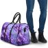 Purple crocuses with purple butterflies 3d travel bag