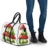 Red and white mushroom with green frog sitting on it 3d travel bag