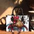 Rooster chicken smile with dream catcher small handbag
