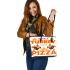 save a turkey eat pizza Leather Tote Bag