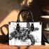 Sea turtle in black and white small handbag