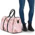 Seamless pattern with rose gold foil butterflies 3d travel bag