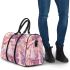 Seamless pattern with rose gold foil butterflies 3d travel bag