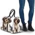 Shih tzu dog clipart cartoon drawing 3d travel bag