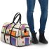 Simple drawing of an abstract composition with geometric shapes 3d travel bag
