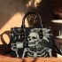 Skeleton king smile and drink coffee dream catcher small handbag